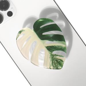 OnTheGrip Acrylic Tropical Leaf Collapsible Expandable Albo Monstera Phone Grip